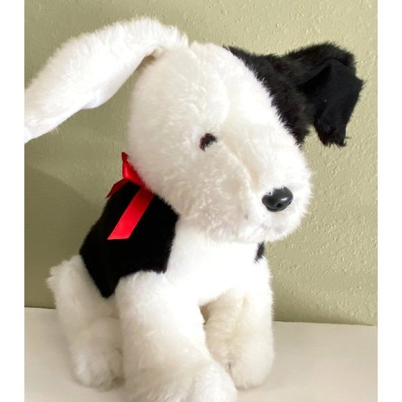 Creations by Dakin plush black/white dog stuffed toy terrier 2-tone face 14.5"x1 - Picture 2 of 8